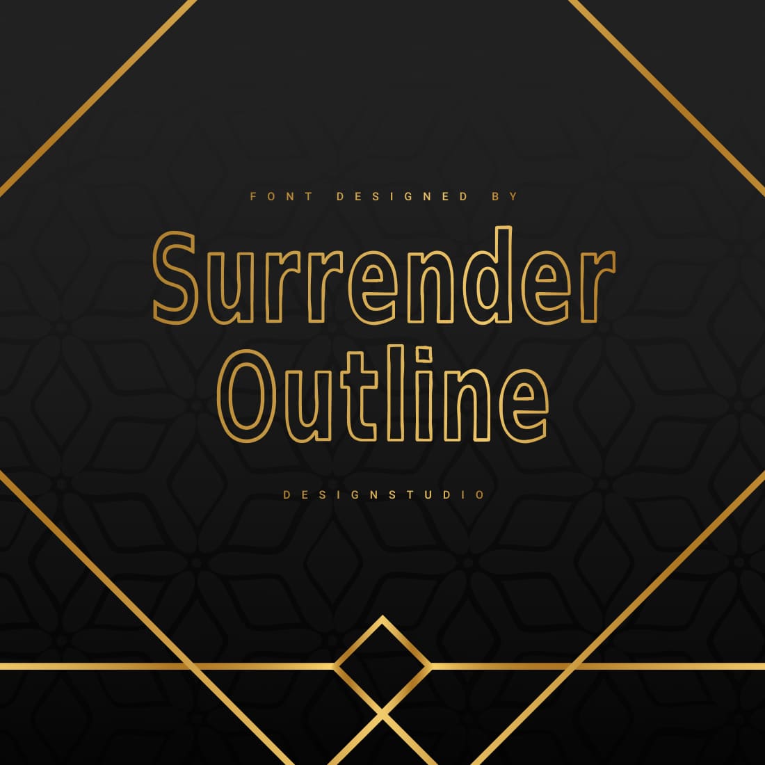Surrender Outline Sans Serif Font.