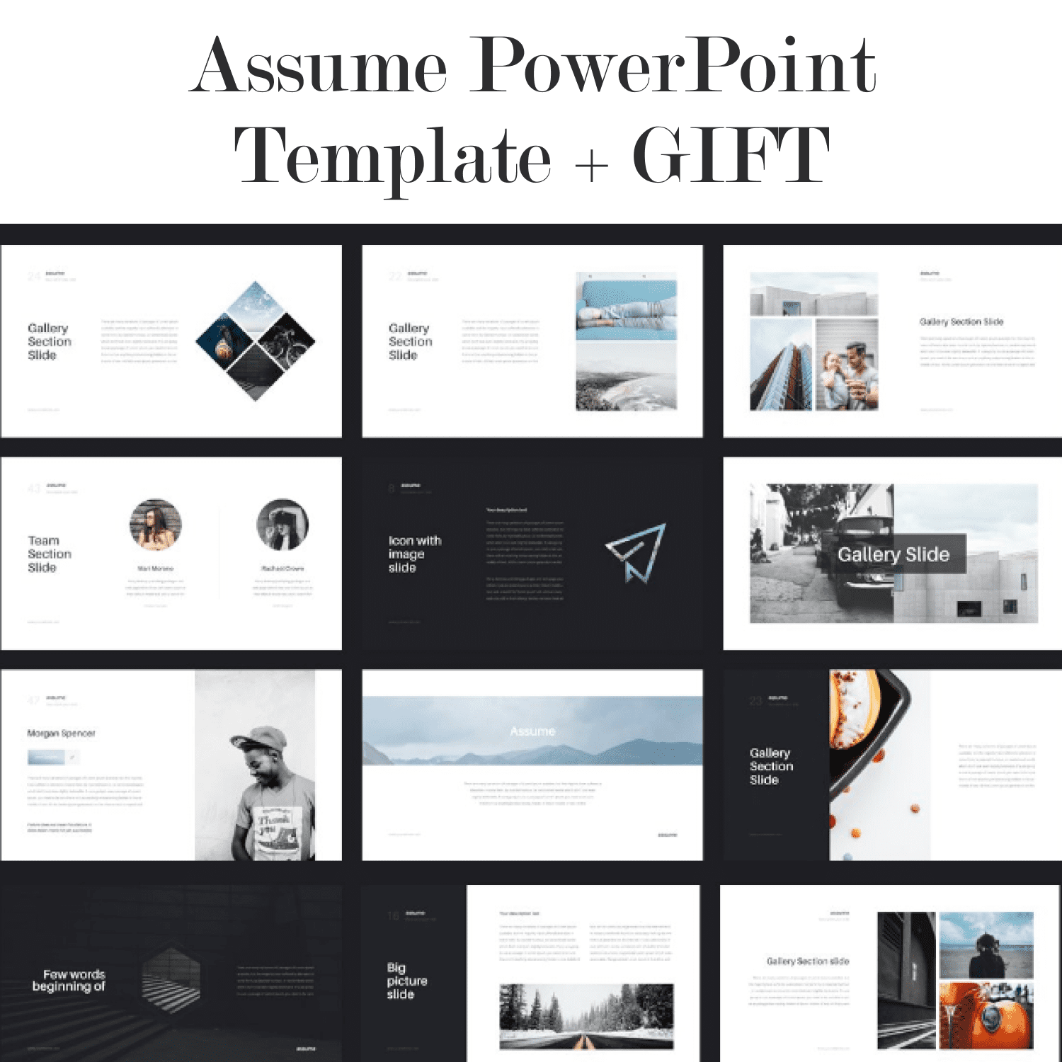 Assume PowerPoint Template + GIFT cover image.