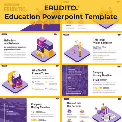 Eruditio - Education Powerpoint cover image.