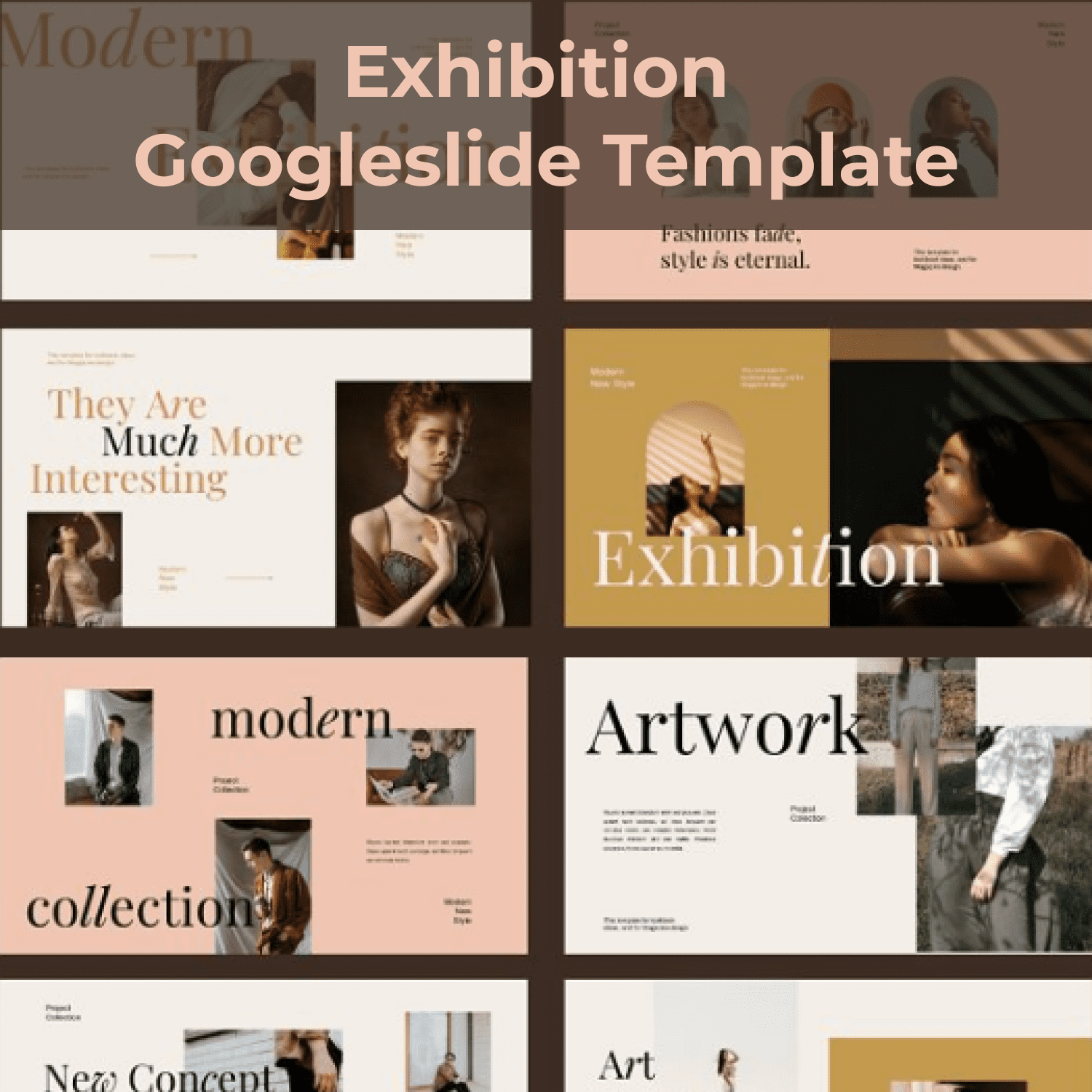 Exhibition Googleslide Template cover image.