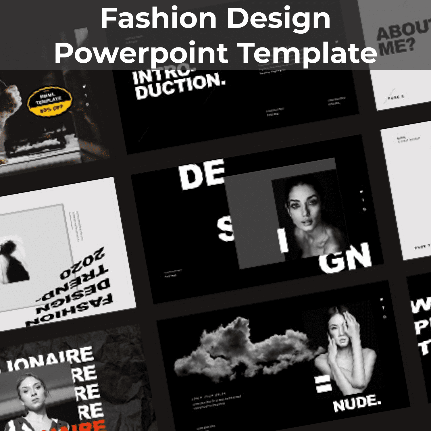 Fashion Design Powerpoint Template cover image.
