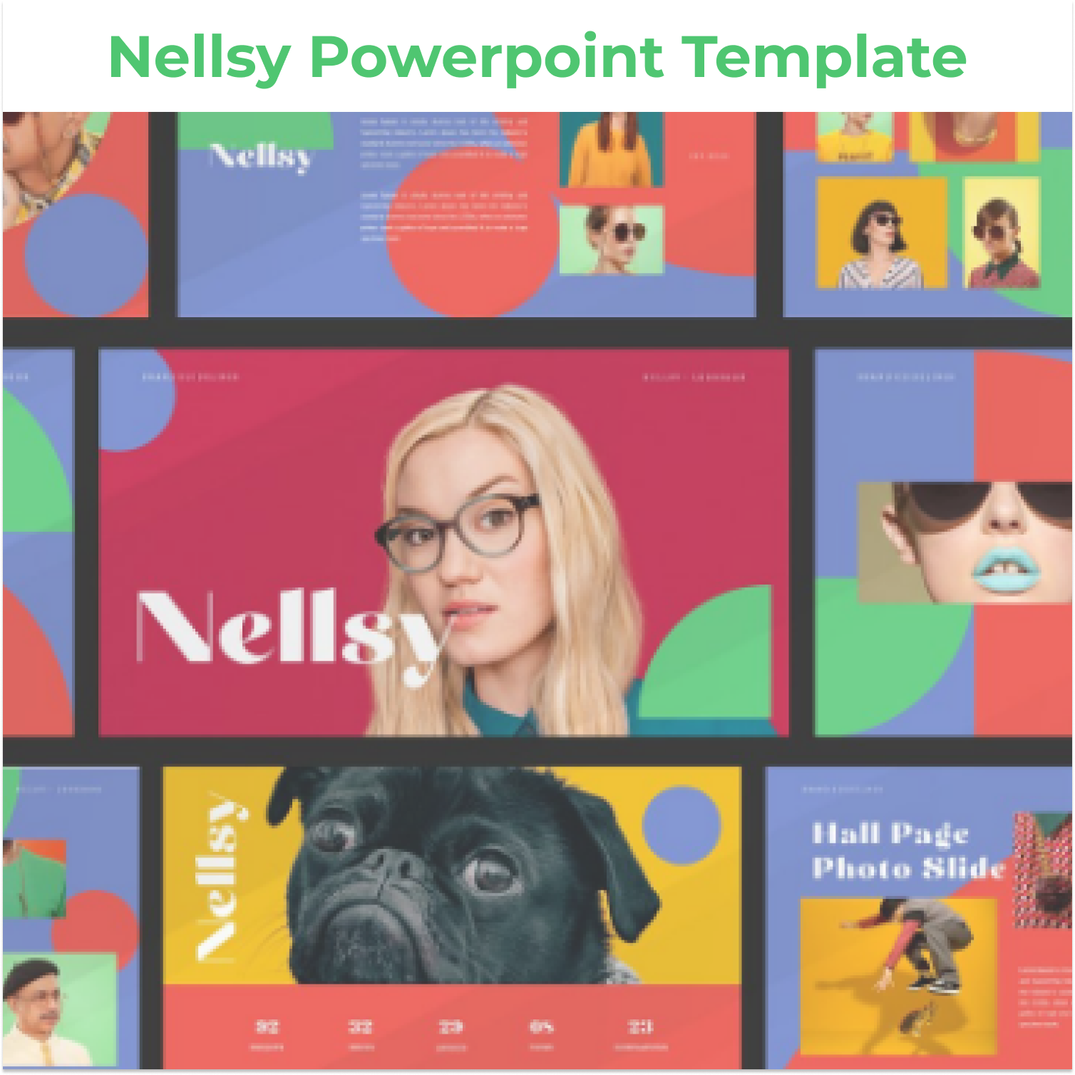 Nellsy Powerpoint Template cover image.