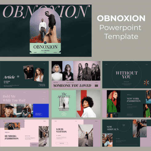 OBNOXION Powerpoint Template cover image.