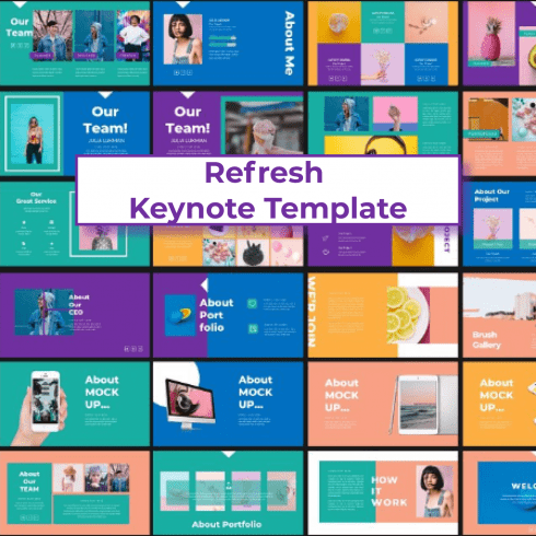 Refresh Keynote Template cover image.