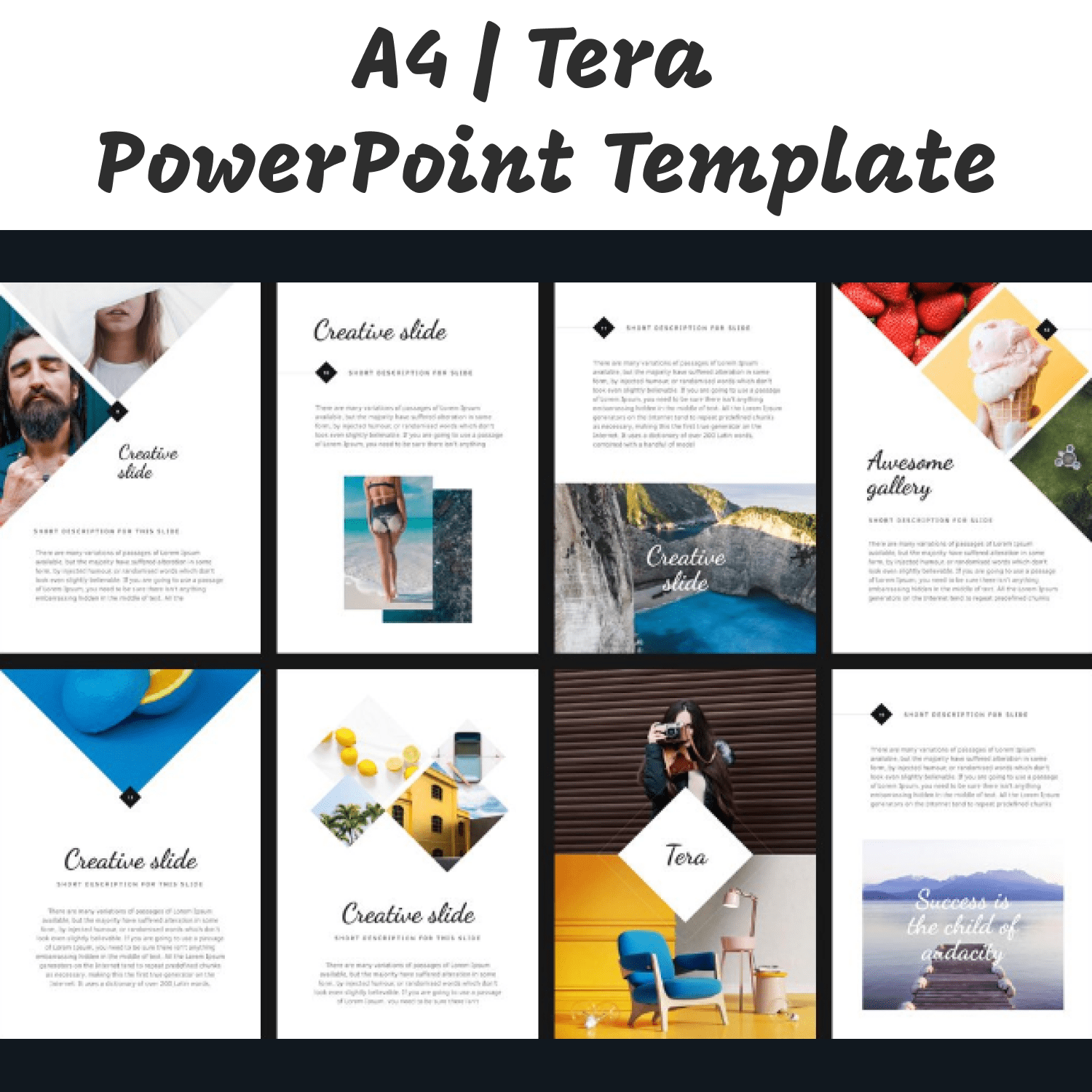 A4 | Tera PowerPoint Template cover image.