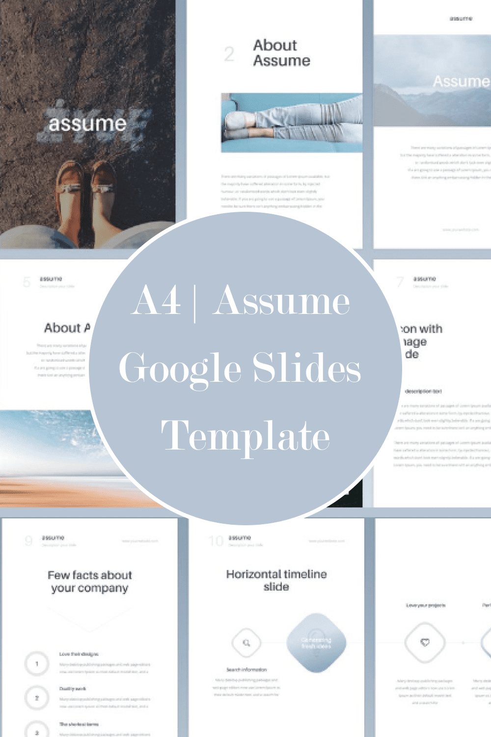 A4 | Assume Google Slides Template Pinterest.