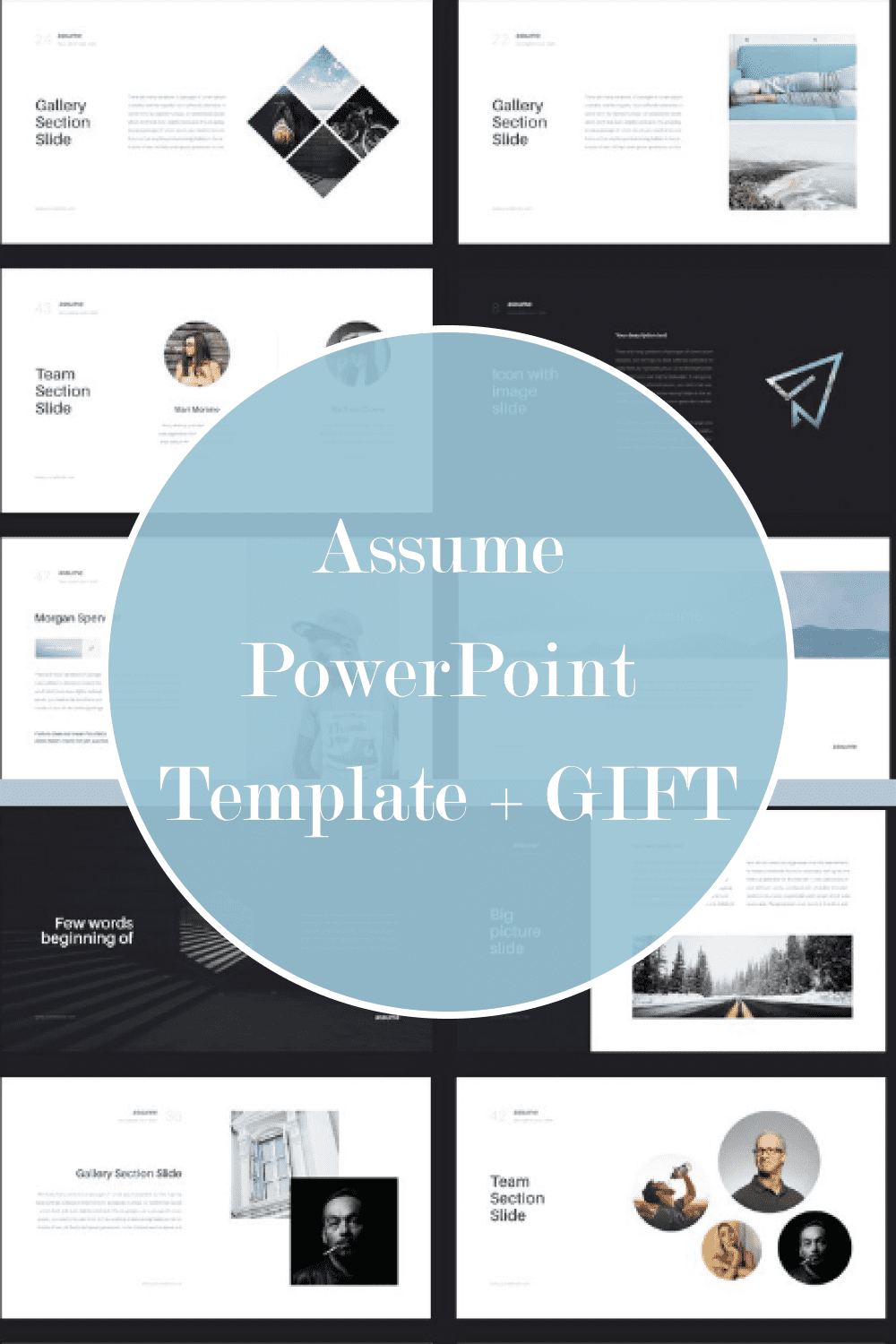 Assume PowerPoint Template + GIFT Pinterest.