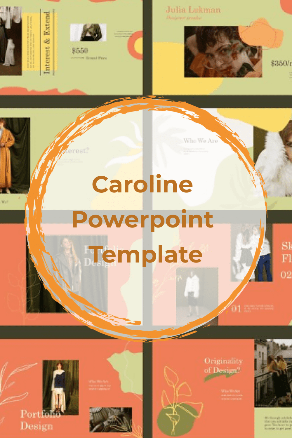 Caroline Powerpoint Template Pinterest.