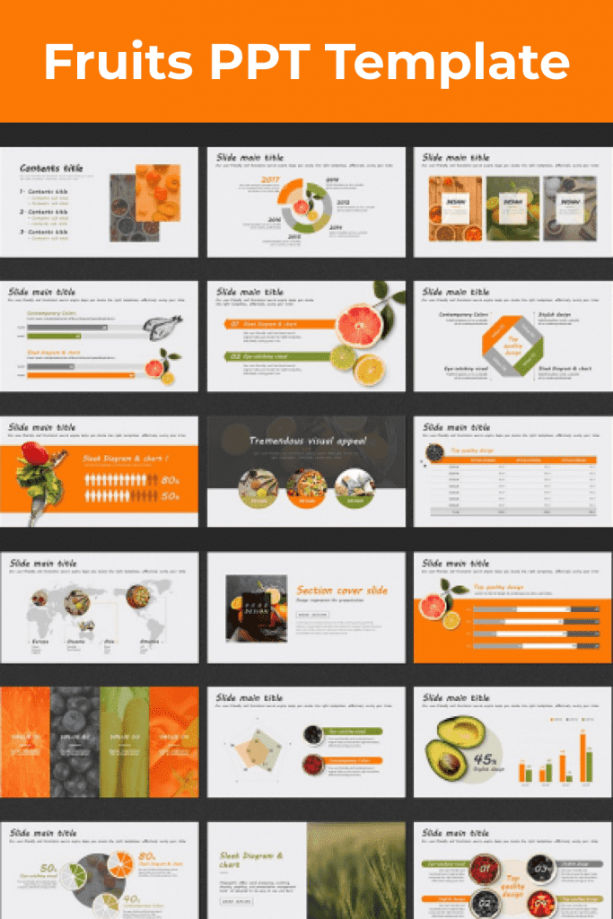 Fruits PPT Template – MasterBundles