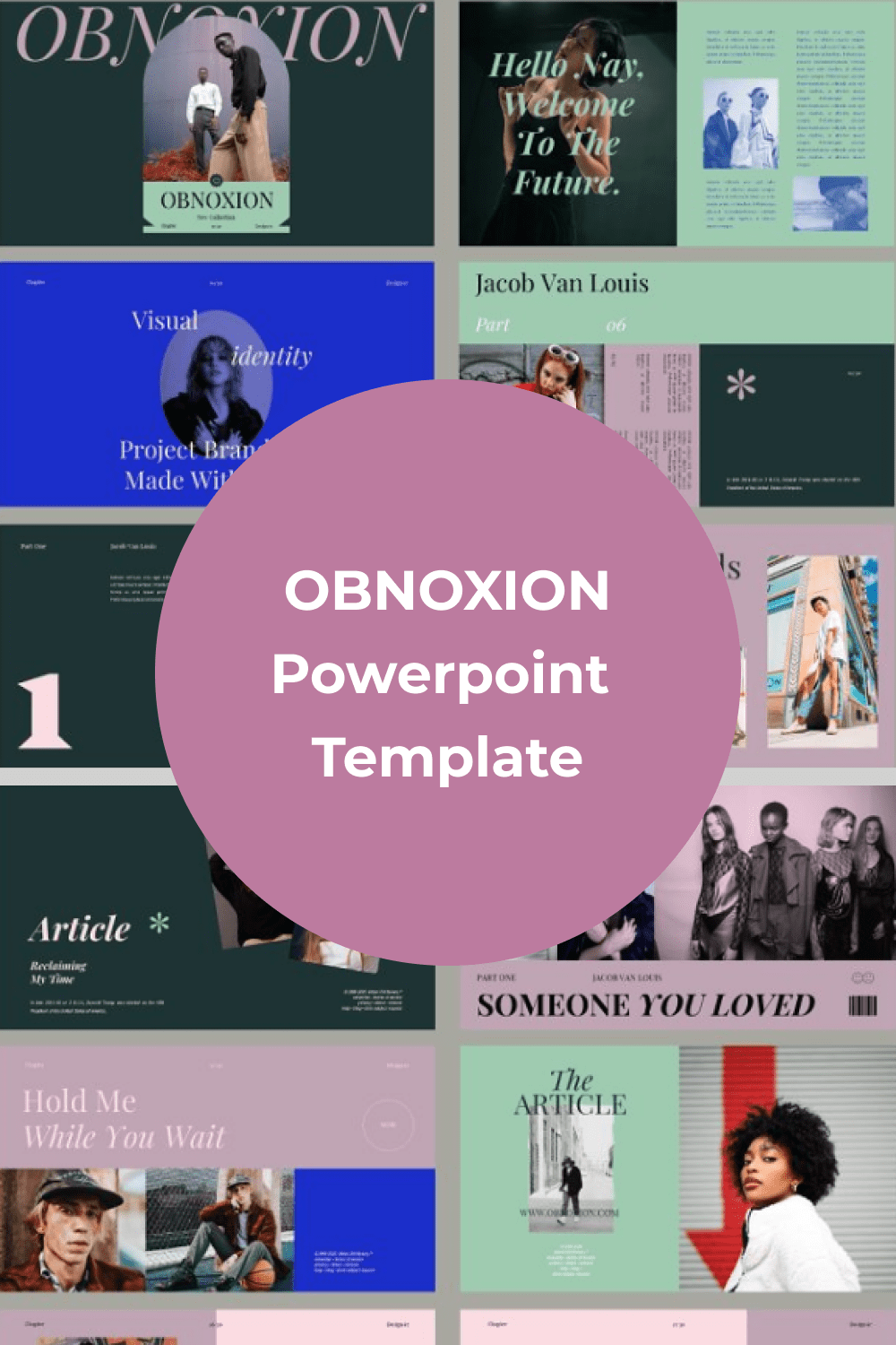 OBNOXION Powerpoint Template Pinterest.