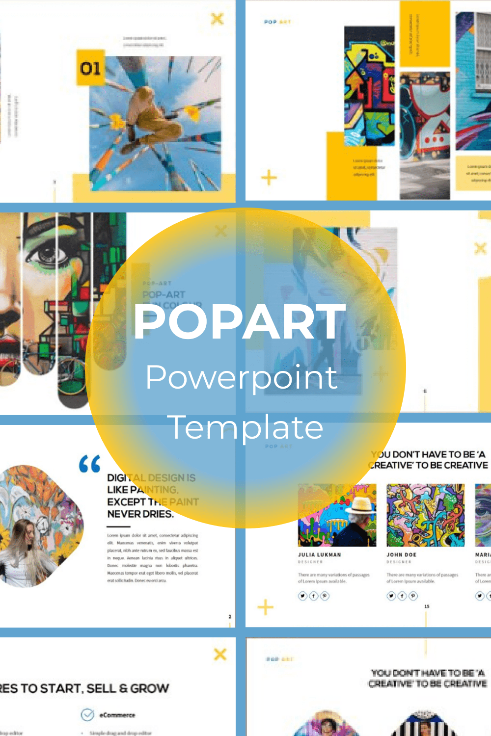 POPART Powerpoint Template Pinterest.