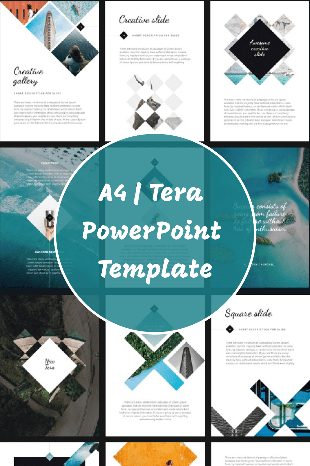 A4 | Tera PowerPoint Template Pinterest.
