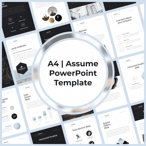 A4 | Assume PowerPoint Template main cover.