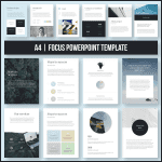 A4 Focus PowerPoint Template main cover.