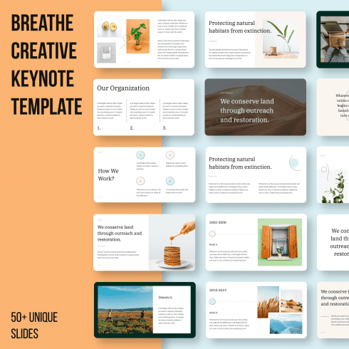 Breathe Creative Keynote Template main cover.