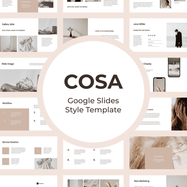 COSA Google Slides Style Template main cover.