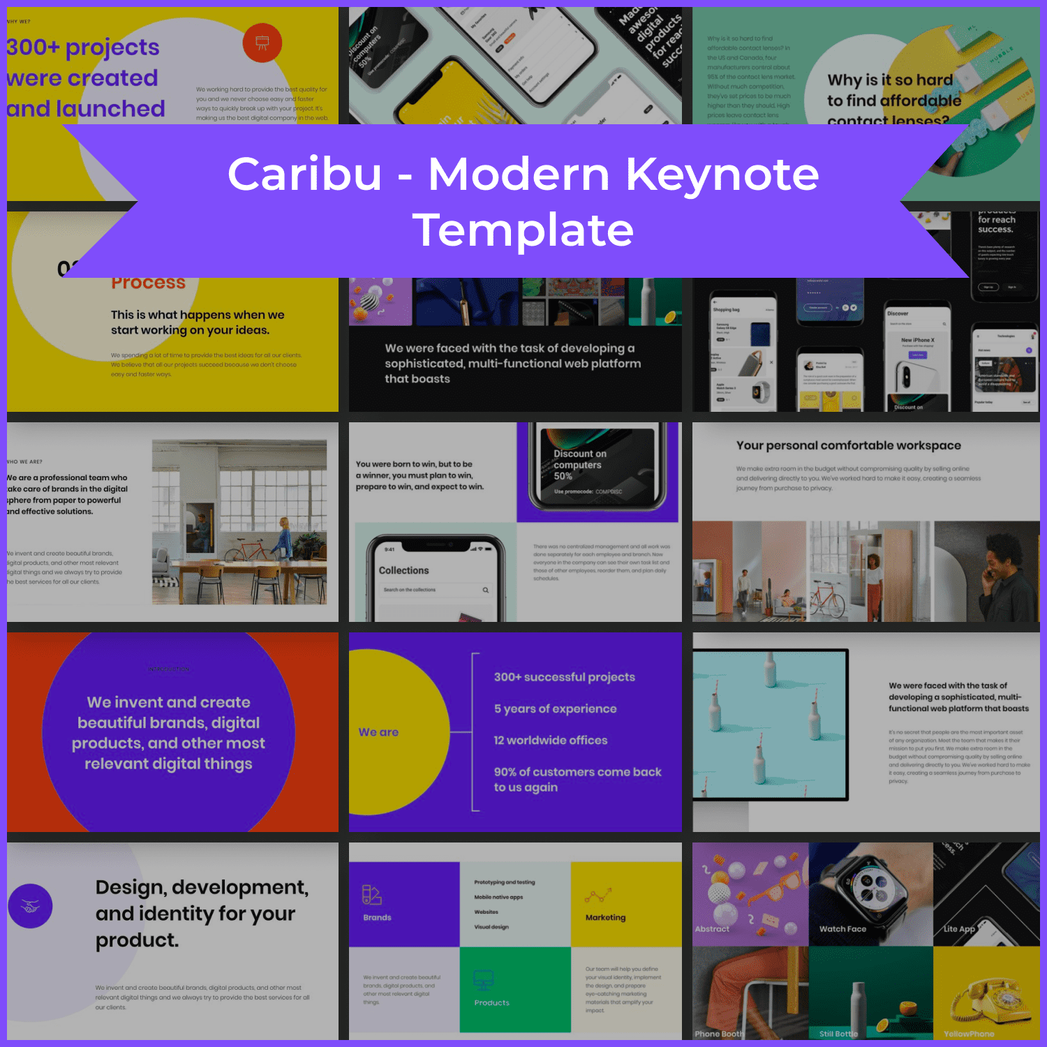 Caribu - Modern Keynote Template main cover.