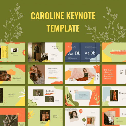 Caroline Keynote Template main cover.