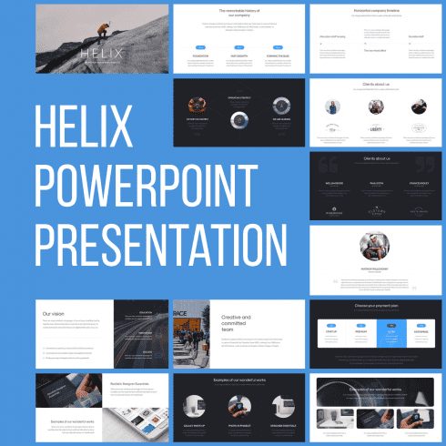 Helix PowerPoint Presentation main cover.