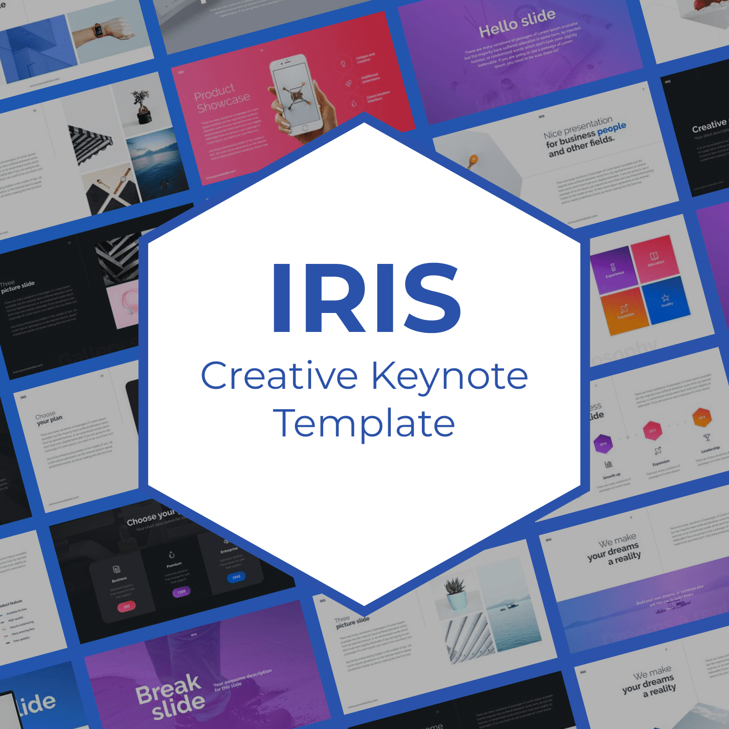 IRIS Creative Keynote Template main cover.