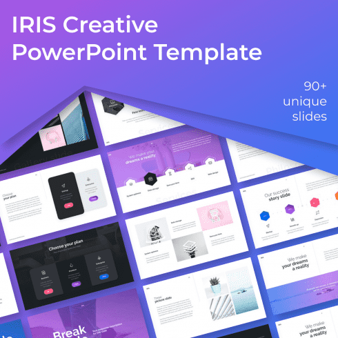 IRIS Creative PowerPoint Template main cover.