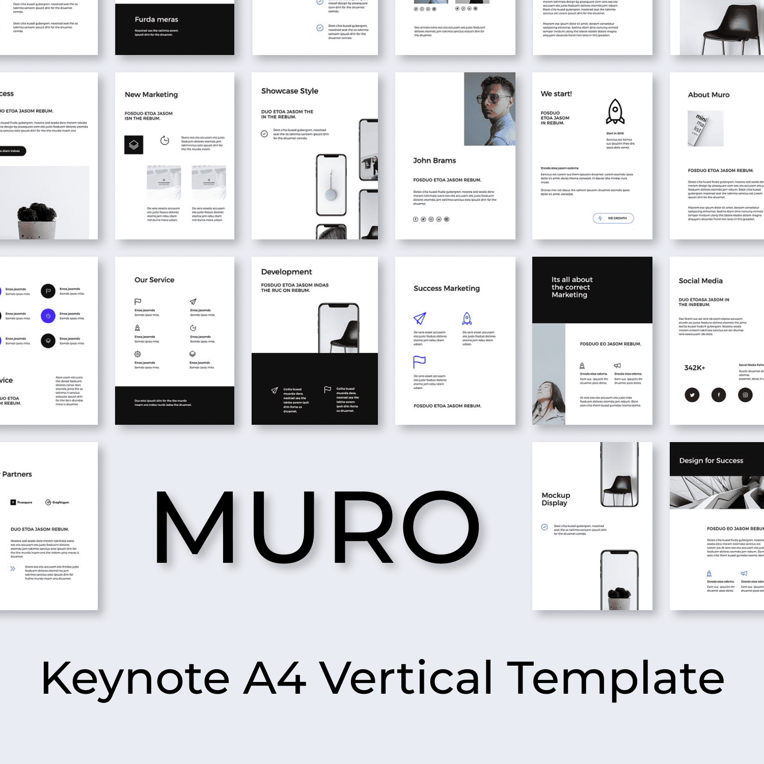 MURO Keynote A4 Vertical Template main cover.