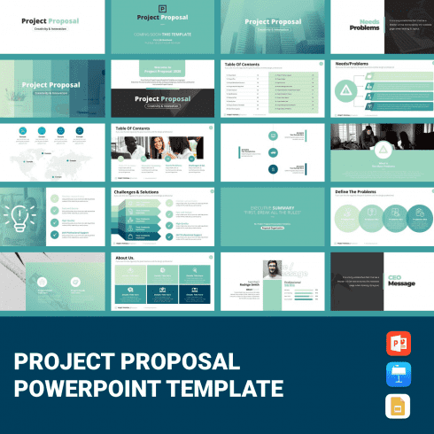 Project Proposal PowerPoint Template main cover.