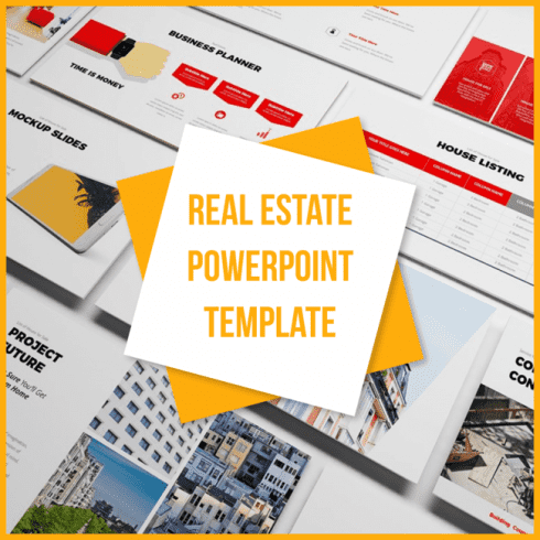 Real Estate Powerpoint Template main cover.