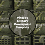 Vintage Military Powerpoint Template main cover.