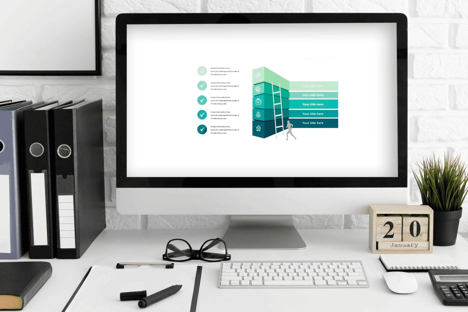 Desktop option of the Project Proposal PowerPoint Template.