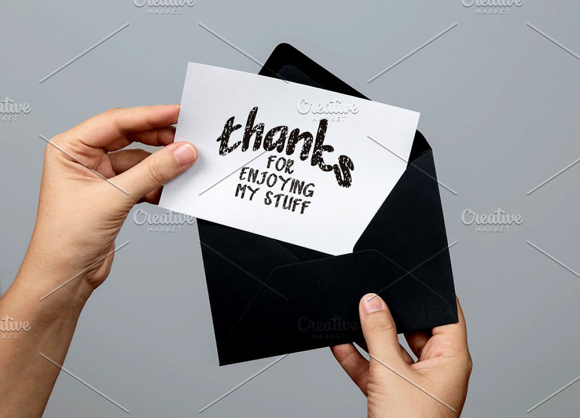 This font is a good choice for saying thanks.