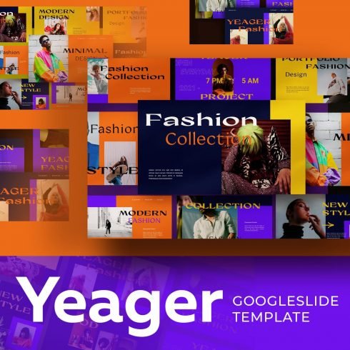 Yeager Googleslide Template main cover.