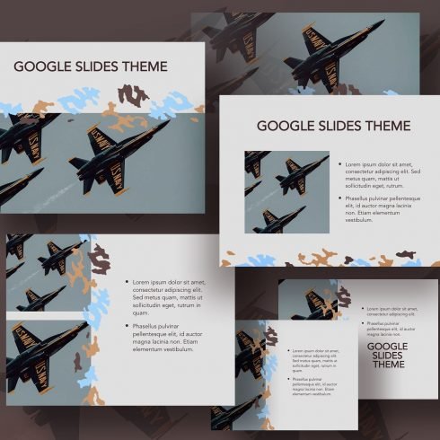 Camouflage Google Slides Template cover image.