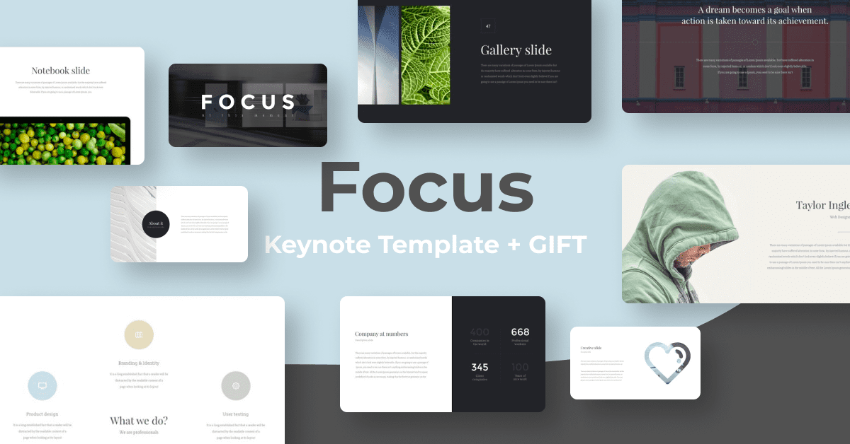 Focus Keynote Template + GIFT – MasterBundles