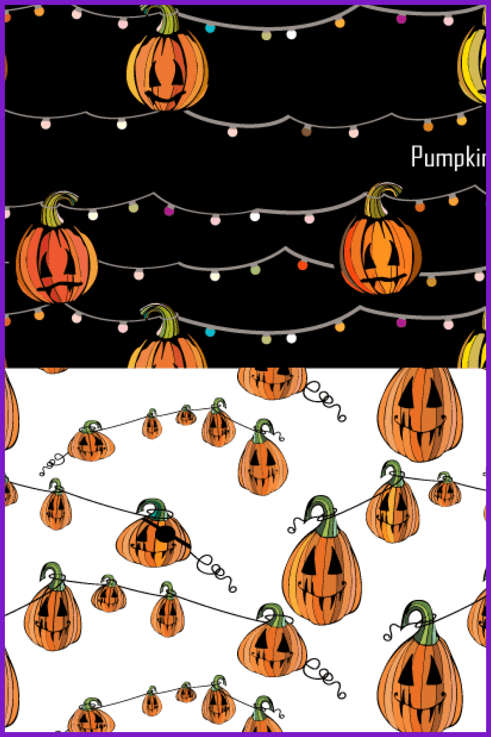 Garland pumpkins - This creative solution will set you apart from the crowd.