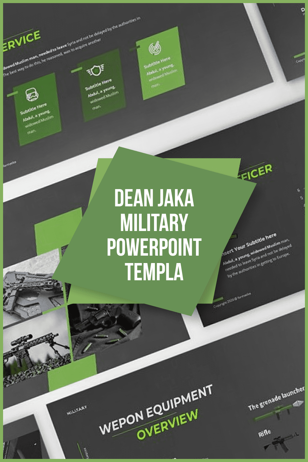 Pinterest - Dean Jaka Military Powerpoint Template.