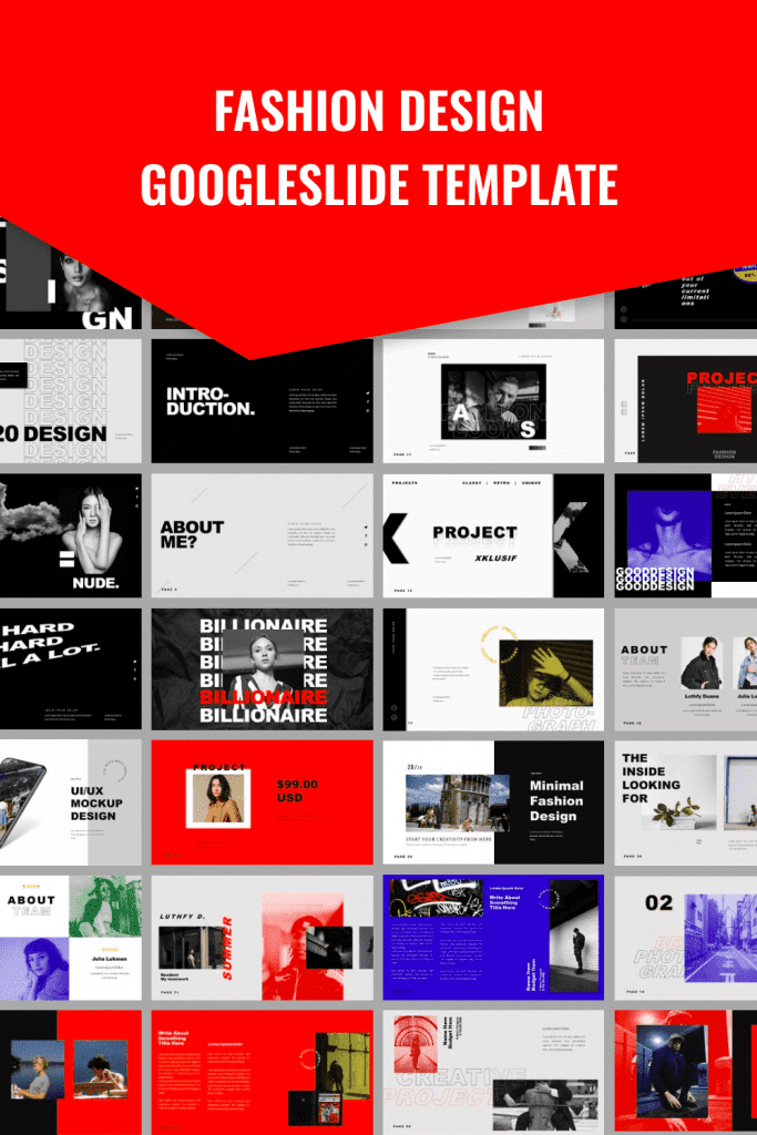 Fashion Design Google Slides Template MasterBundles
