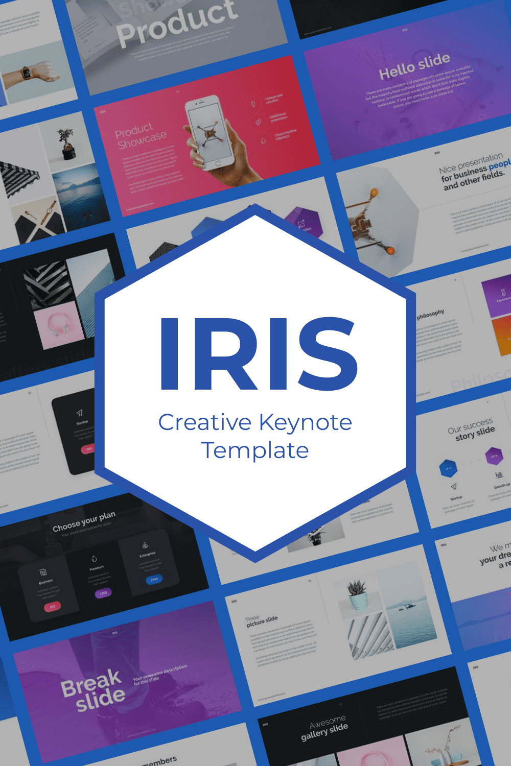 IRIS Creative Keynote Template - Pinterest.