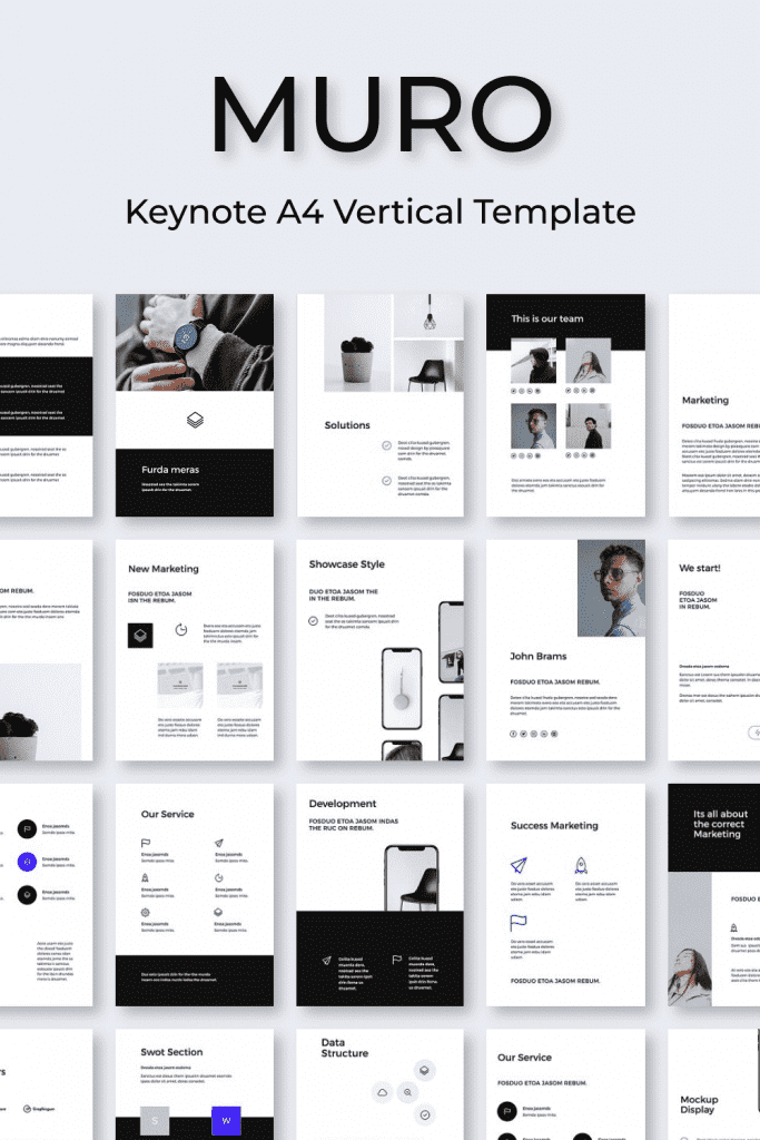MURO - Keynote A4 Vertical Template – MasterBundles