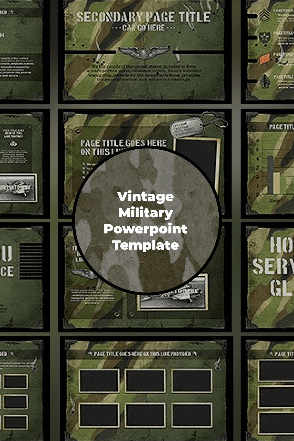 Pinterest - Vintage Military Powerpoint Template.