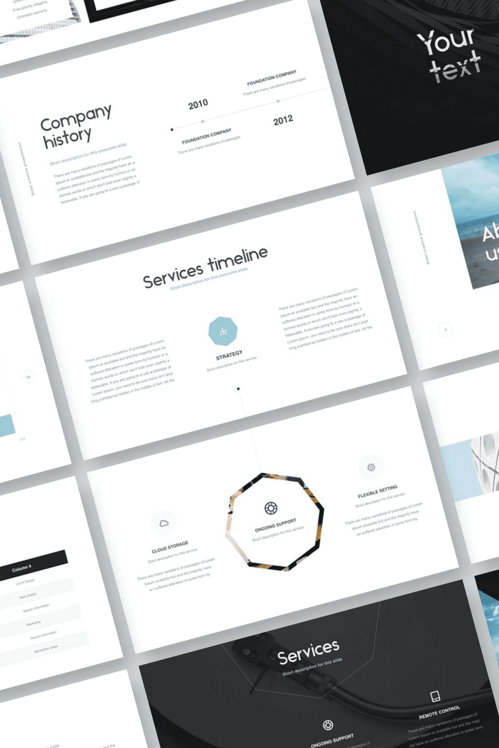 A light and light template that will simply convey even the most complex information.