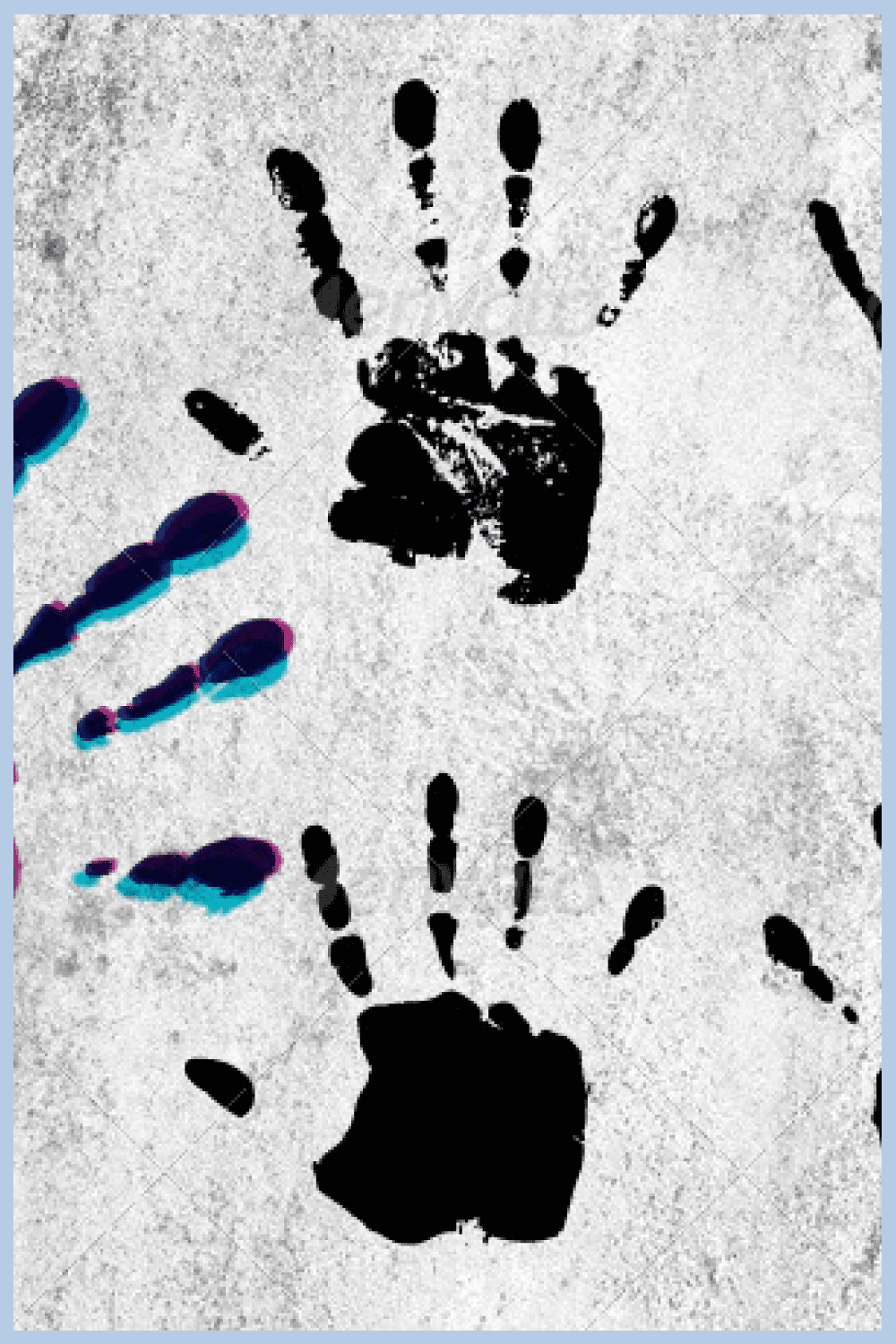 A handprint from a killer. This can be a great scary Halloween element.