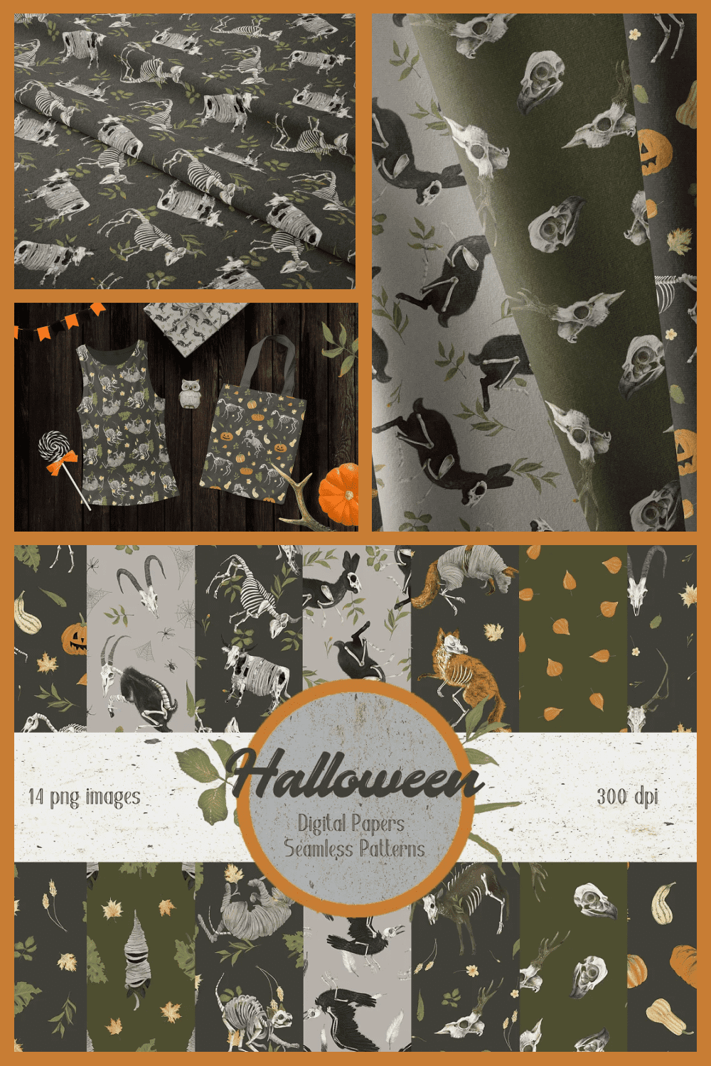 A high-quality and varied print that perfectly describes the Halloween holiday.