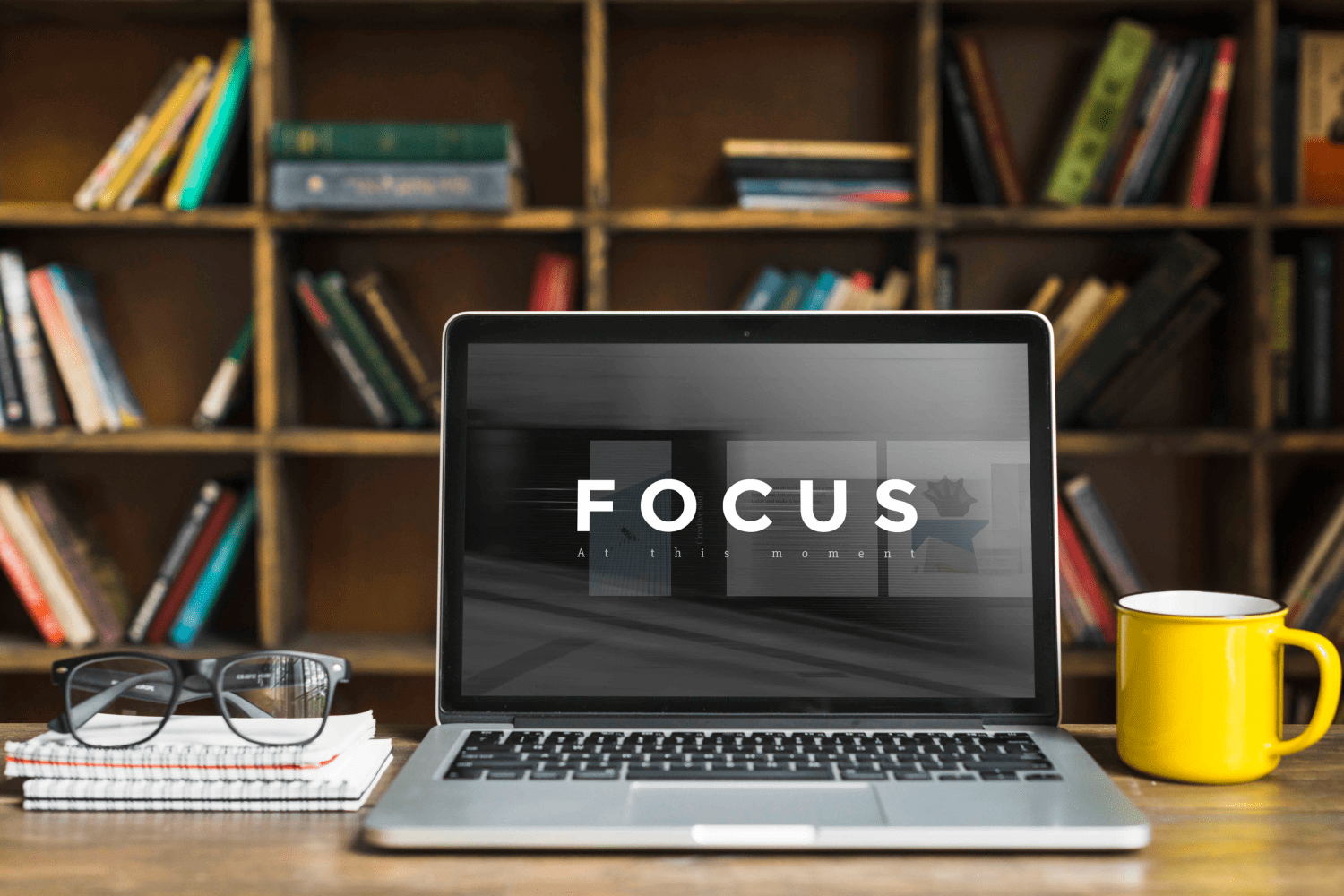 Laptop option of the Focus PowerPoint Template GIFT.