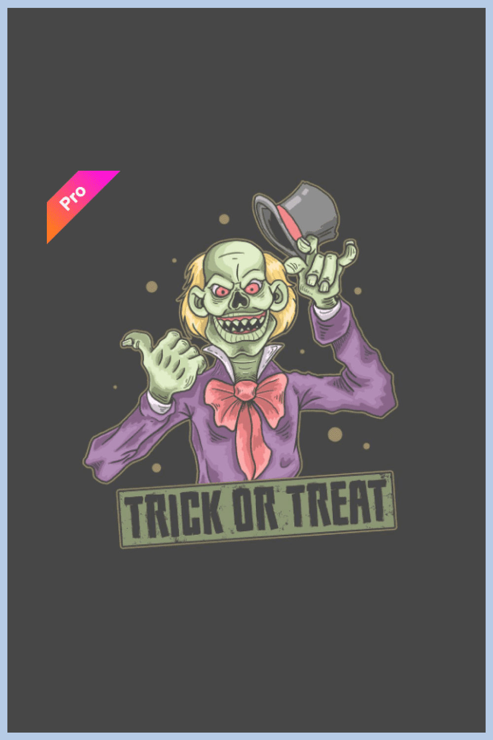 Zombie clown is ready to entertain you on Halloween.