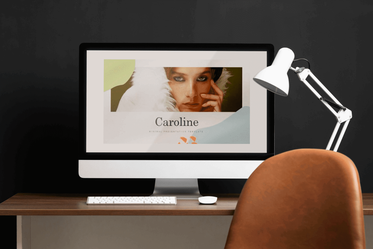 Desktop option of Caroline Keynote Template.