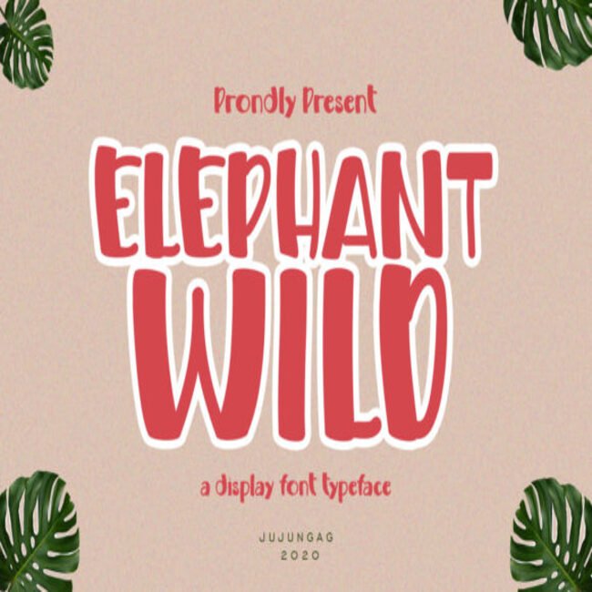 Elephant Wild Fonts main cover.