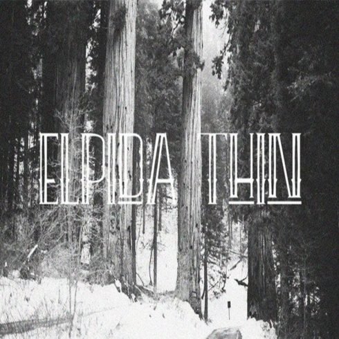 Elpida Thin Display Font main cover.