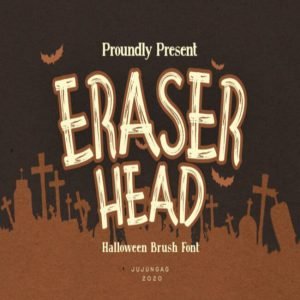 Eraser Head Fonts main cover.