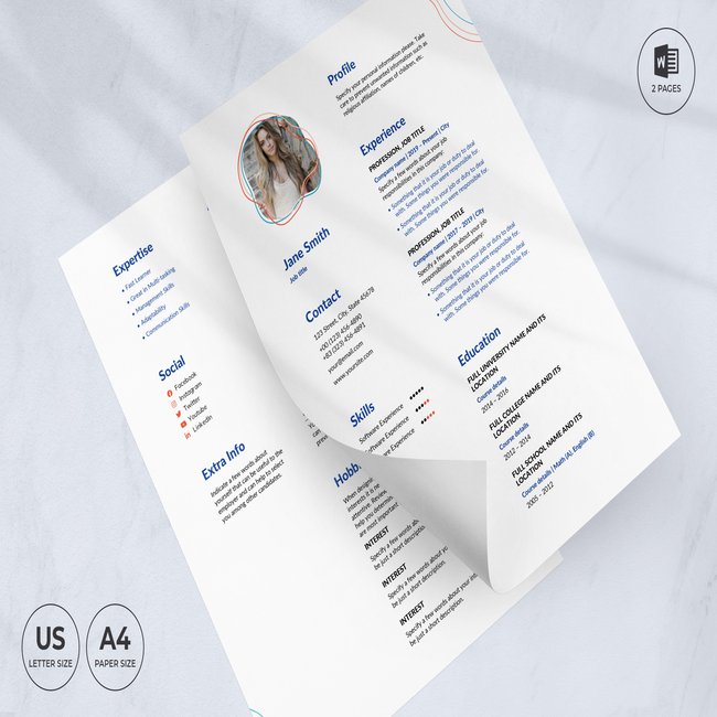 Event Planner CV Resume Template main cover.